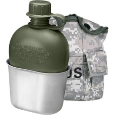 Generisch Camping Canteen Set | Lauko valgyklų rinkinys | Nešiojamasis Camping Canteen | Daugiafunkcinis kelionių valgyklų rinkinys | Sportinis valgyklų vandens butelis Lengvas geriamasis butelis žygiams Camping Travel