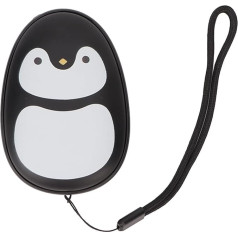 Juodas pingvino formos rankų šildytuvas Power Bank, 2 in 1 elektrinis rankų šildytuvas, įkraunamas rankų šildytuvas stovyklavimui, medžioklei, žvejybai, USB rankų šildytuvas