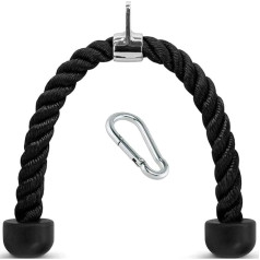 Tricepsų virvės tvirtinimas Kabelinės mašinos rankena Rankena Fitness Pulldown Brickhouse Fitness Triceps V Plus Carabiner