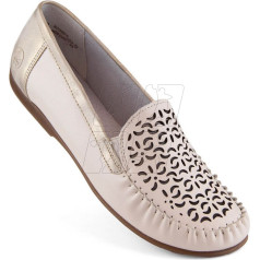 Odiniai patogūs ažūriniai pusbačiai W RKR658 beige / 37