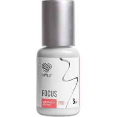 LOVELY blakstienų klijai - Focus 6 ml | Žaibiškai greiti klijai, džiūvimo laikas: 0,5 sekundės, 8 savaičių sukibimas, atsparūs | profesionaliam blakstienų priauginimui, priauginimo klijai | Juodi 6 ml