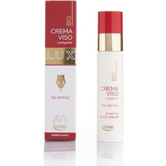 irsan Gesichtscreme, Hals und Dekolleté, glättend, Anti-Aging, mit Thermalwasser, Tri-Peptid, Sheabutter, Aloe, J-Säure und Kamille. 50 ml