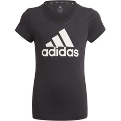 Mergaičių Essentials marškinėliai su dideliu logotipu GN4069 / juoda / 140 cm
