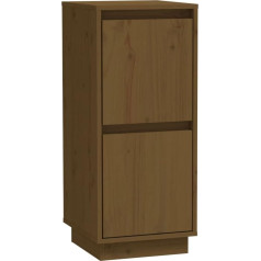 Vidaxl Komoda su 2 durelėmis, komoda, šoninė spintelė, šoninė spintelė, universali spintelė, stovinti spintelė, medinė spintelė, medaus rudos spalvos, 31,5 x 34 x 75 cm, pušies masyvas