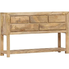 Vidaxl Mango medžio masyvo šoninė lentyna su 5 stalčiais ir 1 lentyna Komoda Konsolinis šoninis stalas Prieškambario stalas Stalas 120 x 30 x 75 cm
