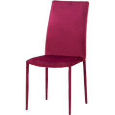 Cribel Italų koncepcija Betty Stacking Fotelis Metalinis rėmas Vamzdžiai su poliuretano paminkštinimas Visiškai Velvetas Bordo vienas dydis