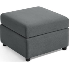 Linsy Home Modulinės sekcinės sofos sofos modulis su sandėliavimo vieta, nuimami ir skalbiami skalbimo mašinoje pagalvėlių užvalkalai, konvertuojama sekcinė modulinė sofa svetainei, tamsiai pilka
