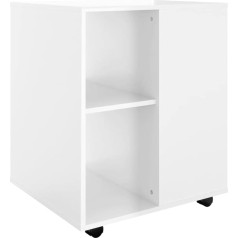 Vidaxl Ritininė spinta su skyriais Ritininė talpykla Biuro spinta Dokumentų spinta Biuro spinta Biuro spausdintuvo spinta Blizgi balta 60 x 53 x 72 cm Medienos medžiaga