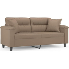Willood 2 vietų sofa su dekoratyvinėmis pagalvėlėmis, sofa su dekoratyvine pagalvėle, svetainės sofa, minkšta sofa, fotelis, relaksacinė sofa, poilsio sofa, poilsio sofa, relaksacinė sofa, Cappuccino Brown,