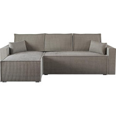 Bromarkt Kampinė sofa su miego funkcija Sofa Laidas Kampinė sofa su lovos dėže Svetainės baldai Viršutinė sofa Trijų vietų sulankstoma tinginio sofa 230 x 145 x 74 cm Cappuccino