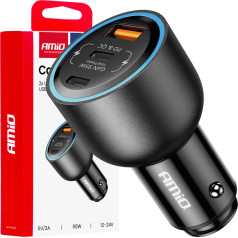 Automobilinis įkroviklis 2x usb-c + usb-a 12v 24v 95w -04372
