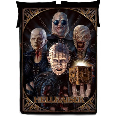 Hellraiser vilnonė antklodė Siaubo lova Minkšta lova mesti gobelenas Siaubo filmų menas Peter Panayis 61 