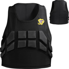 DGYAO Schutzweste für Damen, atmungsaktiv, flexibel, sicheres Schutz-Top für Brust, Rippe, Fußball, Paintball, Baseball, Rugby