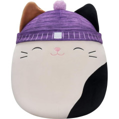 Squishmallows SQCR04208 Katinas Cam su skrybėle 40 cm Oficialus Kelly Toys pliušinis itin minkštas žaislas