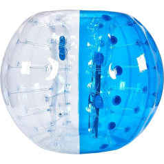 VEVOR Pripučiamasis kamuolys Bump Ball Bumper 1 vnt., 1,5 m x 1,2 m, žmogaus susidūrimo kamuolys, PVC kūno burbulų kamuolys lauko veiklai, skaidrus + mėlynas pripučiamasis kamuolys Bumper Ball