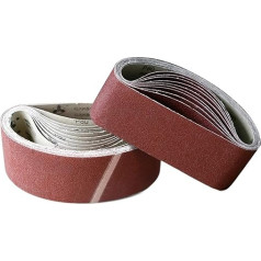 Šlifavimo diržai, 10 vnt. 100x610 mm šlifavimo diržai 40-800 grūdėtumo švitrinio popieriaus šlifavimo diržai, skirti šlifuokliams, rotaciniams įrankiams, 