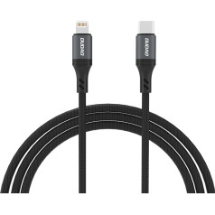 Dudao Pintas USB-C - iPhone Lightning 30W 1,2 m ilgio kabelis - juodas