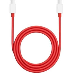 Kabelio usb c tipo į usb c tipo (12a) 1m raudonas
