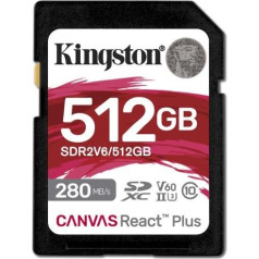 Atminties kortelė sd 512gb react plus 280/150/mb/s u3 v60