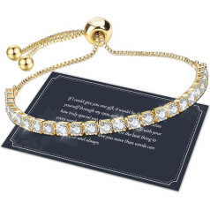 J.Fée Glitter 5A Cubic Zirconia Teniso apyrankė Moterų sidabro teniso apyrankė Apyrankės Moterų kristalų apyrankė Dovana Kalėdoms Motinos diena Gimtadienis Jubiliejus su dėžute, sidabro aukso rožinis auksas