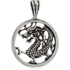 NKlaus Pakabukas Kinų drakonas Juvelyriniai dirbiniai iš 925 sidabro 2,4 cm talismanas pakabukas 7468, sidabras