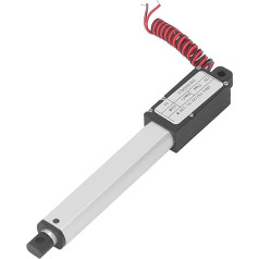 12 V 150N aliuminio lydinio elektrinė pavara 75 mm eigos judesio pavara, skirta pramoninėms ir žemės ūkio mašinoms (be kronšteino)