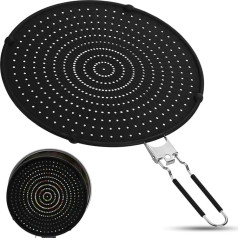 Silikoninė apsauga nuo purslų 32 cm kepimo apsaugos kilimėlis Daugiafunkcinis kepimo dangtelis nuo purslų Atsparus karščiui keptuvės dangtelis Nusausinimo lenta Aušinimo kilimėlis