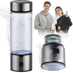 Wasserstoff-Wasserflaschengenerator, SGS-internationale Zertifizierung, doppelter Super-Wasserstoffgehalt 3000 PPB, Hydrowasserflasche, 0 Chlor und 0 Ozon und 0 Schwermetalle, 420 ml, 2