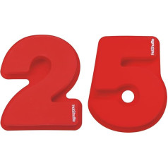 Didelis silikoninis skaičius 25 Torto skarda Forma 25. Sidabrinis vestuvių jubiliejus Gimtadienis 2 5