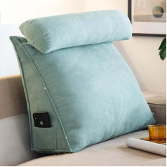OBTUSS Wedge Cushion Trikampė skaitymo pagalvėlė su reguliuojamu kaklu, nugaros atraminė pagalvėlė sofos lovai, galvūgalio juosmens atraminė pagalvėlė