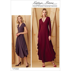 Vogue Patterns 9268 OS, ponios suknelė, XSM-XXL dydžiai, audinys, įvairiaspalvis, 15 x 0,5 x 22 cm