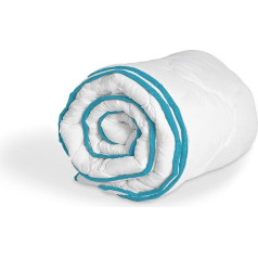 HOME STILL® Prabangi dvigulė antklodė Minkšta mikropluošto medžiaga ir silikonizuotų pūkų užpildas Ultrasparčiai dygsniuotas 5 Tog idealiai tinka šiltiems mėnesiams Viešbučiuose ir namuose 140 x 200 x 3 cm