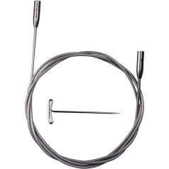 ChiaoGoo CG7730-L kabelis, plieninis, sidabrinis, didelis, 75 cm