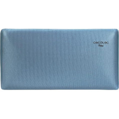 Cecotec Almohada Flow Luxury 90 cm. 100% Viscoelástica, Firmeza Medio-Alta, Núcleo con Carbono Activo, Tacto Extra Suave, Funda Transpirable Azul Metalizada, Antiácaros y Antibacterias