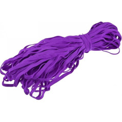 sourcing map Plokščias elastinis laidas siuvimo 6mm 33 metrų mezgimo sunkiųjų tempimo laidas laidas amatams Violetinė