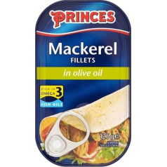 Princes skumbrės filė alyvuogių aliejuje (125g) - 6 vnt.