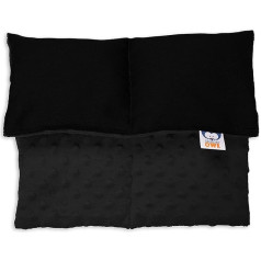 Svertinė pagalvė Svertinė pagalvė Vaikams suaugusiems Sensorinė streso mažinimo priemonė Autizmas ADHD Pagalba Minky Audinys Stiklo granulės 30 x 40 cm 4 kg Juoda