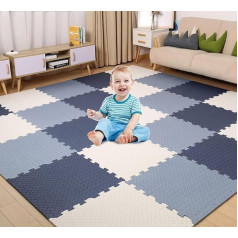 Dėlionių kilimėlis Baby Puzzle Mat Children 18 dalių Putų kilimėlis Vaikų žaidimų kilimėlis Grindų apsaugos kilimėlis kūdikiams vaikams, 30 x 30 x 1,2 cm, 1,6 m² Didelis jogos kilimėlis