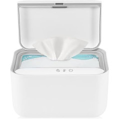 Lionelo BABYBLISS 20W šildytuvas drėgnoms servetėlėms ir mažiems rankšluosčiams 20W kūdikiams, įmontuota naktinė lemputė, 3 šilumos nustatymai, jutiklinis skydelis, išlaiko servetėlių drėgmę