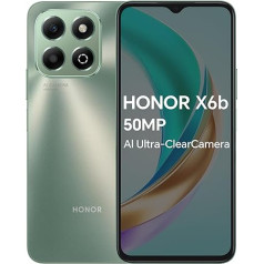 HONOR X6b 4G išmanusis telefonas, 4GB, 128GB, 6,56 colių 90Hz TFTLCD, 5200 mAh baterija, 50 MP pagrindinė kamera, 