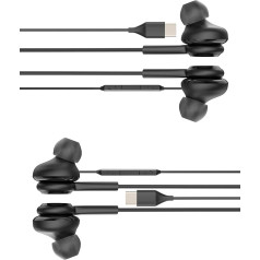 Ausinės USB C ausinės su kabeliu (2 pakuotės), skirtos 