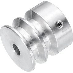 išteklių žemėlapis V-Typ-Riemenscheibe, 7 mm Bohrung, 30 mm Außendurchmesser, Doppelrilrillen-Aluminiumlegierung, für Motorwellen-Bohrmaschine, 6 mm PU-Form-Riemen