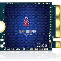 Gamerking SSD 2TB M.2 2230 NVMe PCIe Gen 4.0X4 vidinis kietasis diskas žaidėjams, kietosios būsenos diskas, suderinamas su Steam Deck Microsoft Surface pro 7/pro 8+/pro X/Laptop Go/Laptop3/Laptop4 GPD Ultrabook