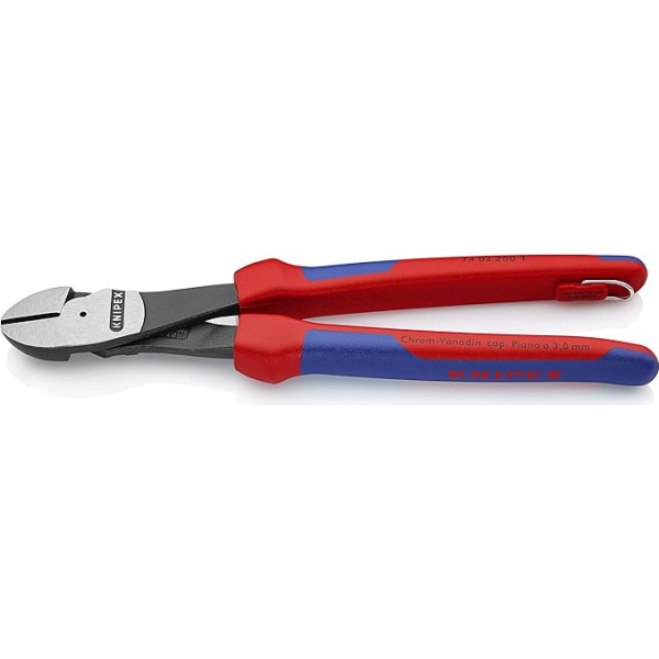 KNIPEX įrankiai 7402250TBKA Didelio sverto šoninės freza su įvairių komponentų tvirtinimo įtaisu
