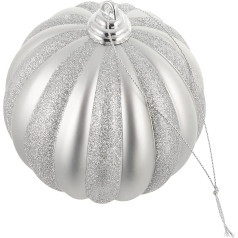 EUROCINSA Ref.28537 3 pakabinamų kamuoliukų dėžutė PVC sidabrinis matinis ir blizgus 12 cm skersmens 1 vnt. 12 cm
