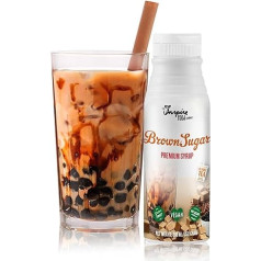 INSPIRE FOOD Tikras sirupas burbulinei arbatai - 300 ml | Rudojo cukraus sirupas burbulinei arbatai, Bobos arbatai, putojančiai arbatai ir ledo mišiniui | 100% vegetariškas, be glitimo, be dirbtinių dažiklių