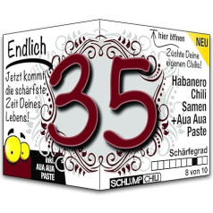 Schlump-Chili Endlich 35 - juokinga aštri gimtadienio dovana. Originali dovanų idėja vyrams ir moterims