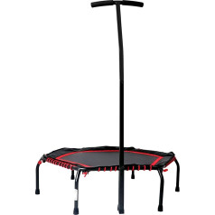 Ultrasport fitneso batutas, 5 kryptimis reguliuojamo aukščio rankena, labai tyli guminė virvės pakaba, tinka šokinėjimui fitneso salėse ir patalpose, aukštos kokybės šokinėjimo kilimėlis, puiki šokinėjimo dinamika, 3 variantai