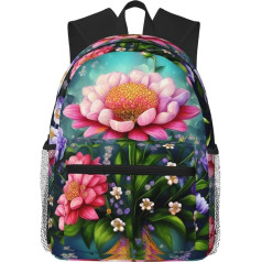 FRESQA Green Golf Course Print Fashion Leisure Backpack Multifunctional Travel Backpack Perfect for Outdoor