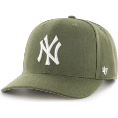 '47 MLB New York Yankees Cold Zone MVP DP Unisex beisbolo kepuraitė Reguliuojama aukštos kokybės dizainas Baltas logotipas Alyvuogių žalia, Sandalwood